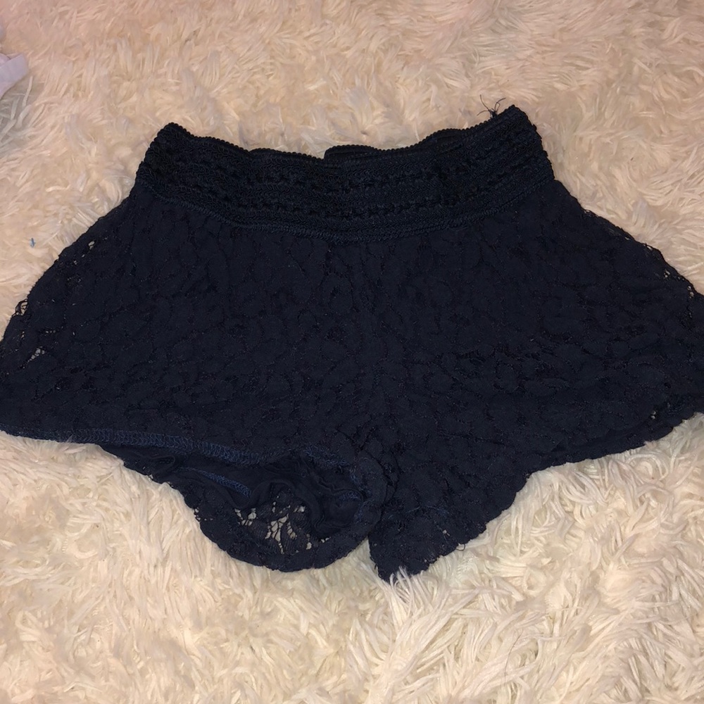 Dark blue floral shorts